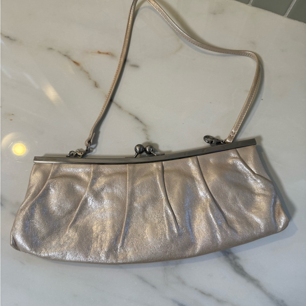 HOBO Gold Leather Women's Clutch